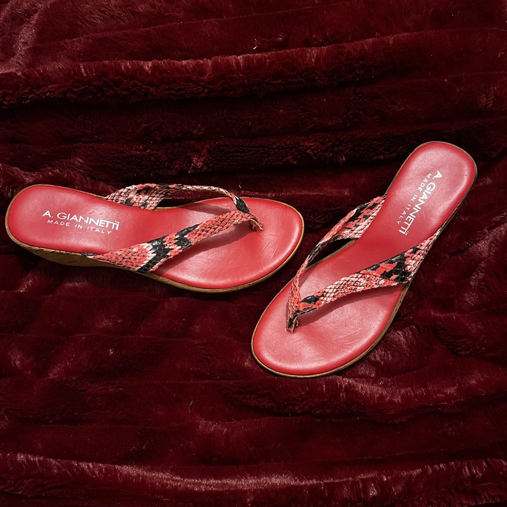 Wedge flip flops